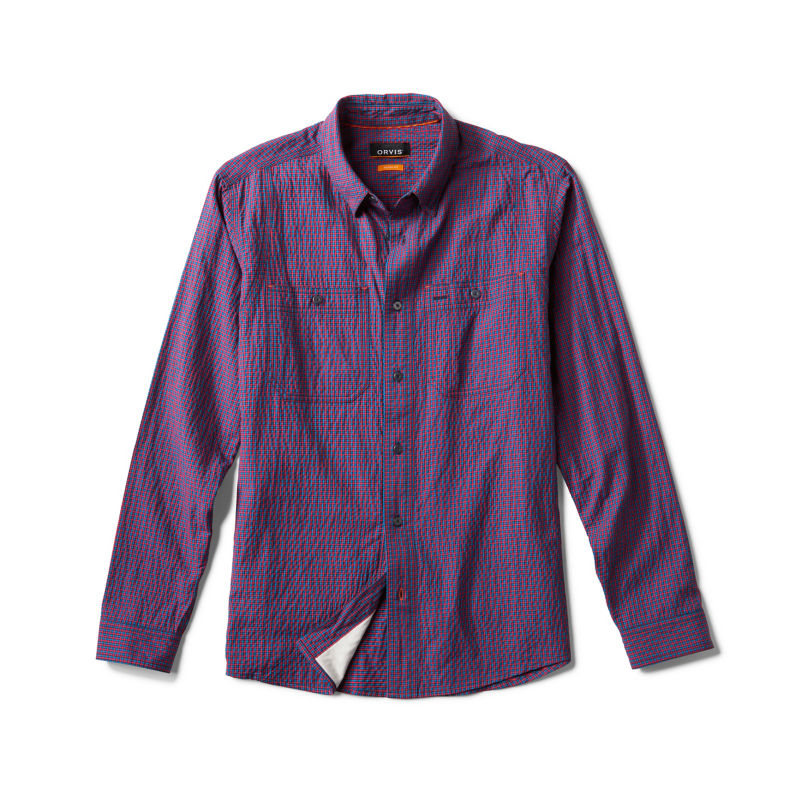 Men's Clearwater Long-Sleeve Shirt - NAVY/POPPY image number 0