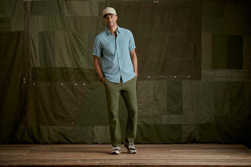 Men&rsquo;s Clearwater Short-Sleeve Shirt - BLUE LAGOON/SNOW image number 5