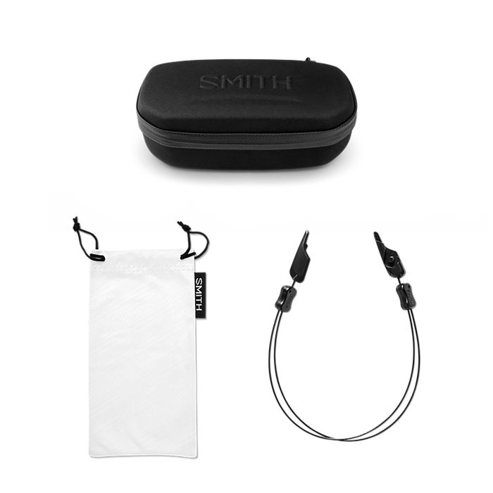 Smith Hookset Polarized Sunglasses - MATTE BLACK/ YELLOW BLUE POLARCHROMIC LENS image number 2