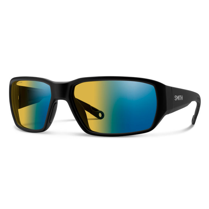 Smith Hookset Polarized Sunglasses - MATTE BLACK/ YELLOW BLUE POLARCHROMIC LENS
