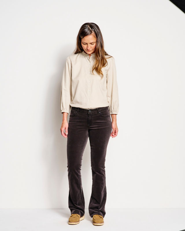 Kut from the Kloth&reg; Natalie Mid-Rise Corduroy Bootcut Pants - WINE image number 1