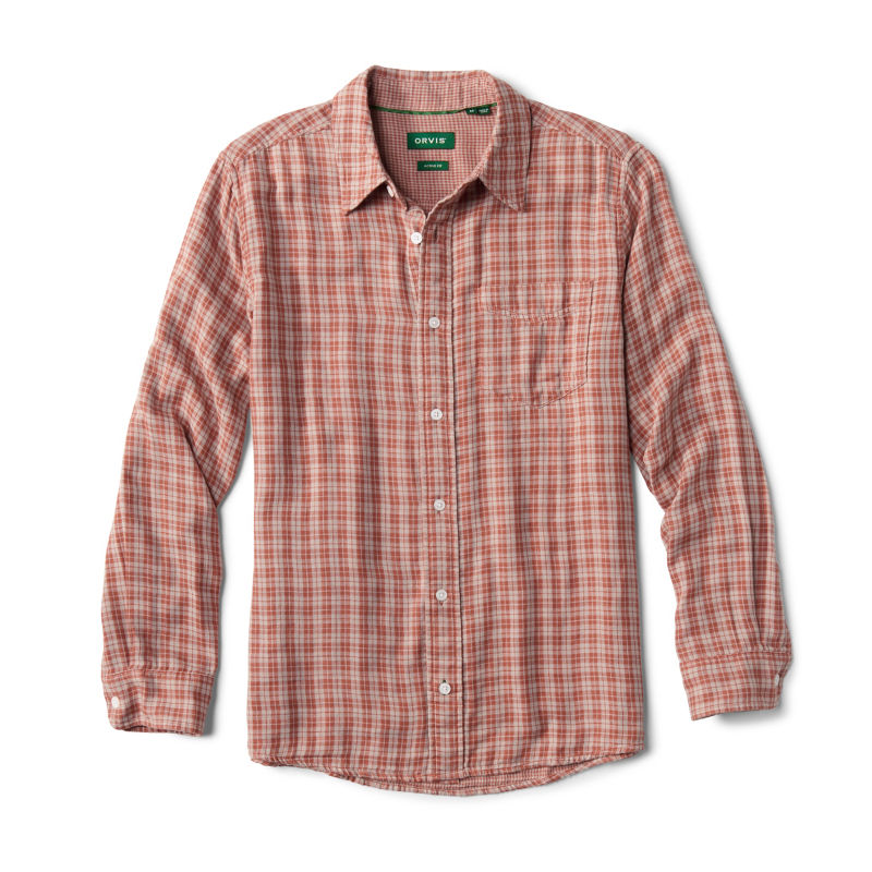 Double-Face Long-Sleeve Shirt - RED CLAY CHECK