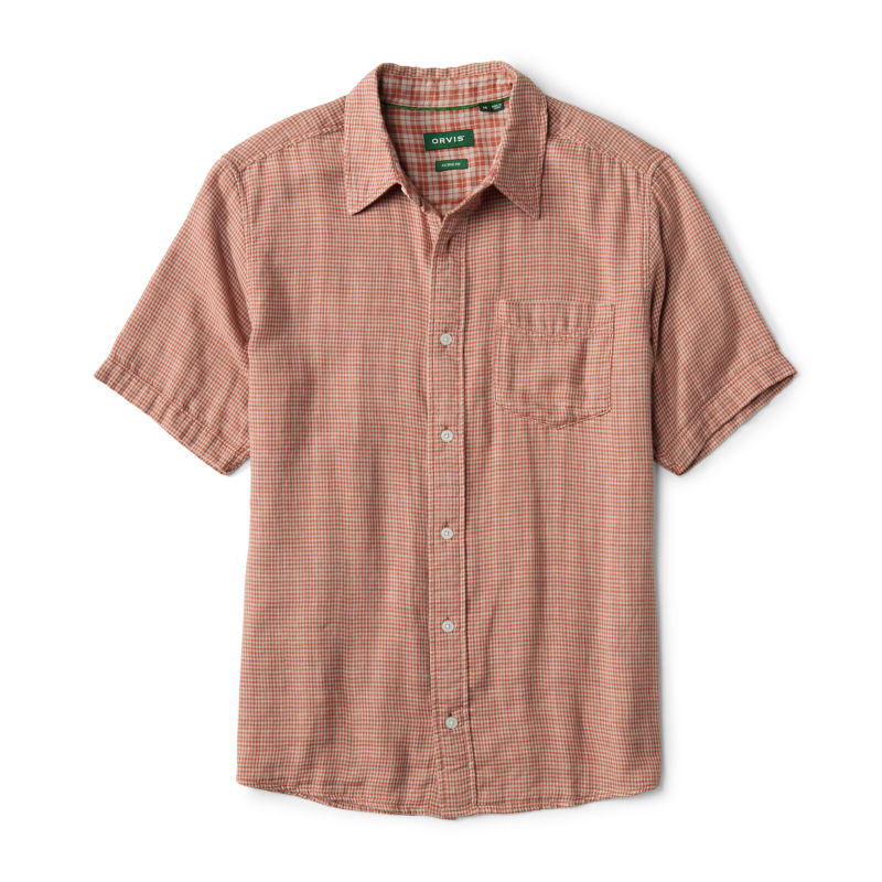 Double-Face Short-Sleeve Shirt - RED CLAY GINGHAM