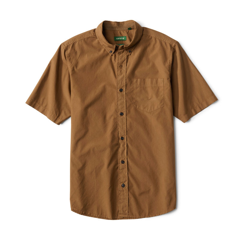 Garment-Dyed Poplin Short-Sleeve Shirt - FIELD KHAKI image number 4