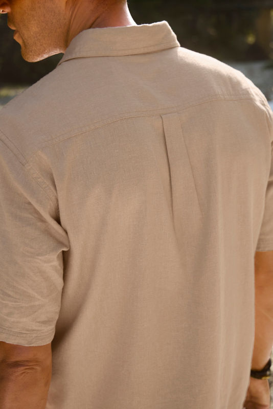 Hemp/TENCEL&trade; Short-Sleeve Shirt - SHIITAKE image number 2