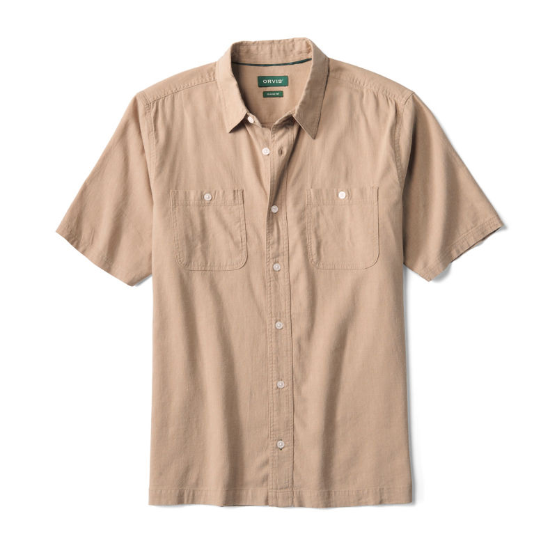 Hemp/TENCEL&trade; Short-Sleeve Shirt - SHIITAKE image number 4