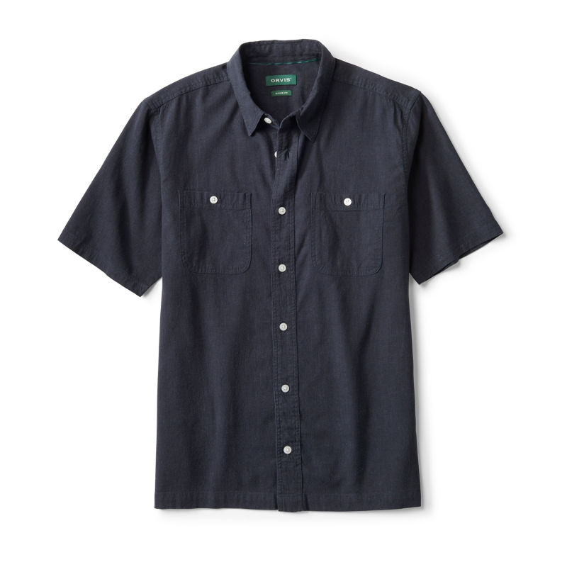 Hemp/TENCEL&trade; Short-Sleeve Shirt - NAVY