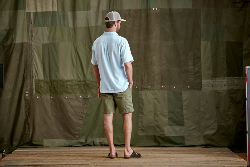 Hemp/TENCEL&trade; Short-Sleeve Shirt - NAVY image number 4