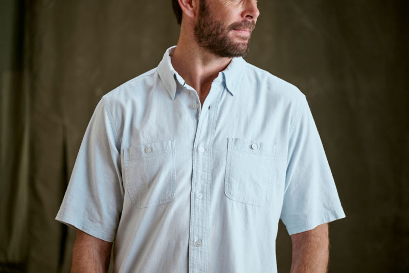 Hemp/TENCEL&trade; Short-Sleeve Shirt - NAVY image number 2