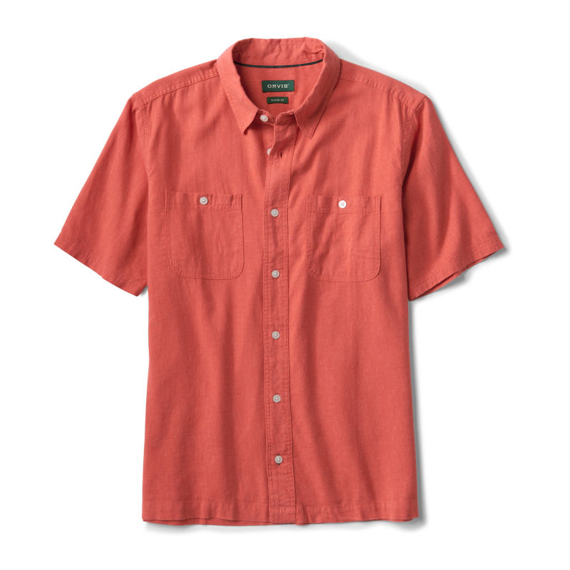 Hemp/TENCEL&trade; Short-Sleeve Shirt - PAPAYA image number 0