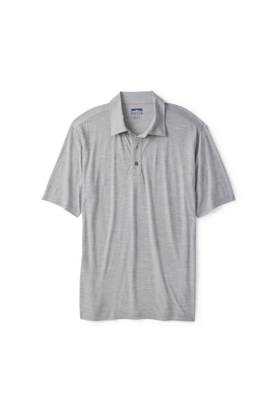 Men&rsquo;s Outbound Merino Polo - STONE GREY HEATHER