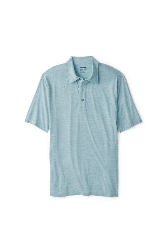 Men&rsquo;s Outbound Merino Polo - MINERAL BLUE HEATHER