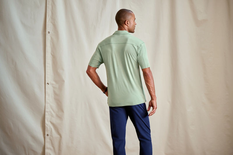 Men&rsquo;s Outbound Merino Polo - BLUE LAGOON image number 6