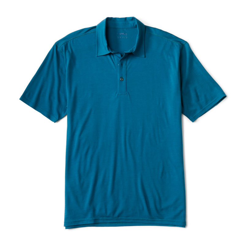 Men&rsquo;s Outbound Merino Polo - BLUE LAGOON