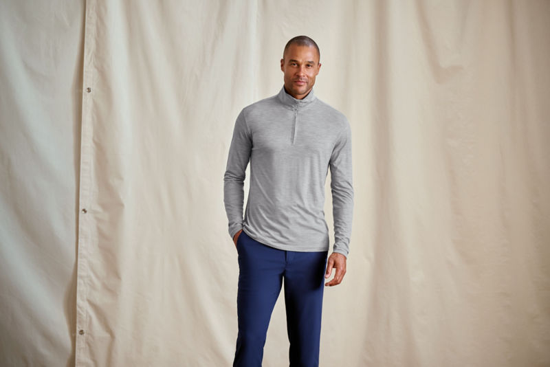 Men&rsquo;s Outbound Merino 1/4-Zip - STONE GREY HEATHER