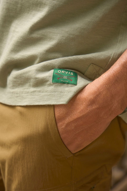 Bromley Slub Short-Sleeve Crewneck T-Shirt - OLIVINE image number 2