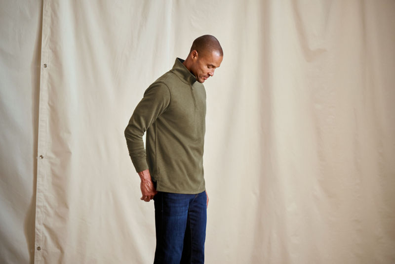 Three Forks 1/4-Zip Sweatshirt - TARRAGON image number 3