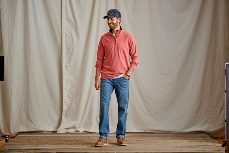 Three Forks 1/4-Zip Sweatshirt - RED CLAY
