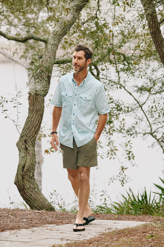 Men&rsquo;s River Guide Printed Short-Sleeve Western Shirt 2.0 - SNOW/PACIFIC