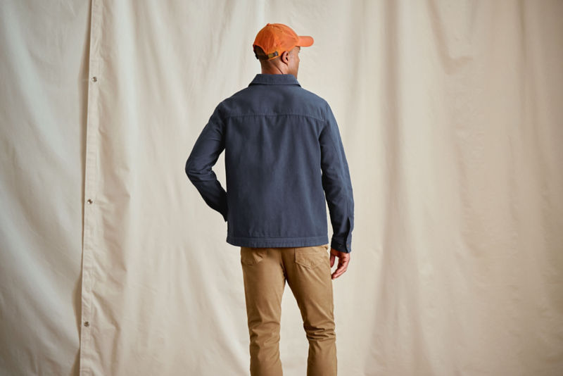 Garment-Dyed Hemp-Blend Utility Jacket - TRUE NAVY image number 4