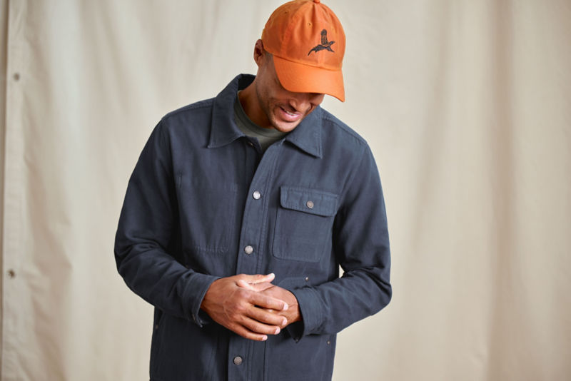 Garment-Dyed Hemp-Blend Utility Jacket - TRUE NAVY image number 1