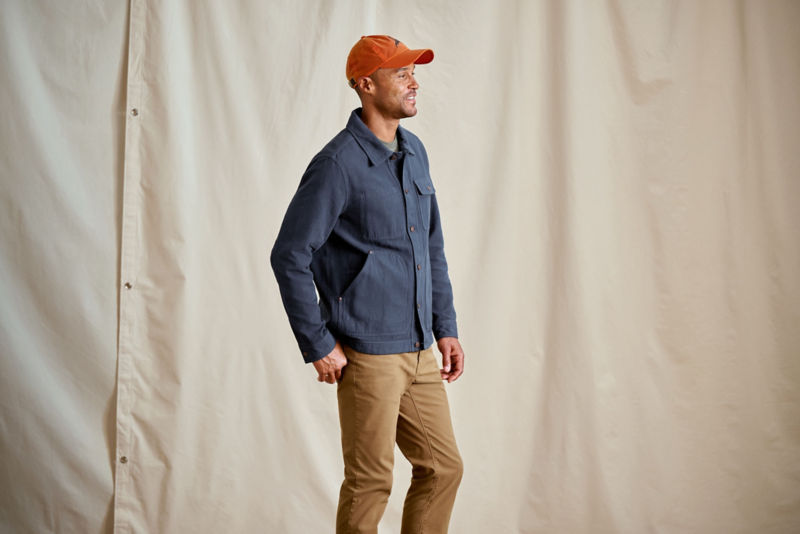 Garment-Dyed Hemp-Blend Utility Jacket - TRUE NAVY image number 3