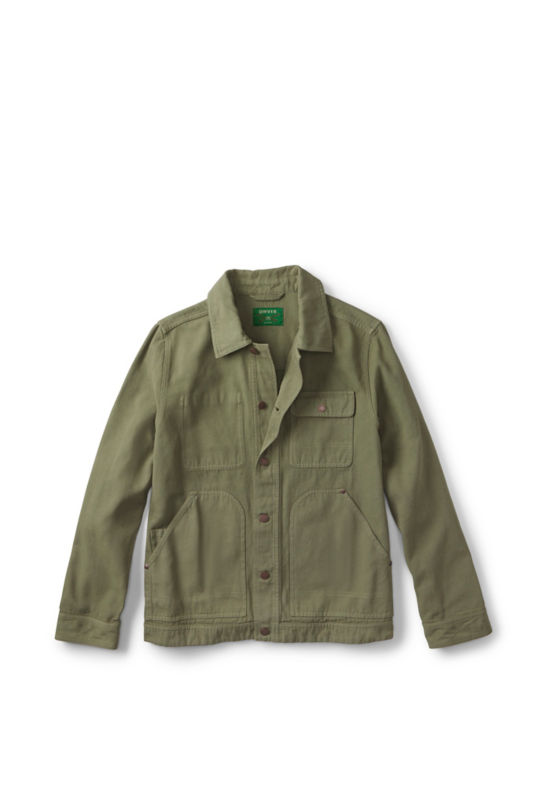 Garment-Dyed Hemp-Blend Utility Jacket - MOSS