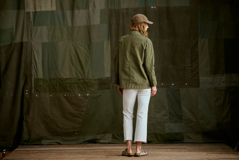 Women's 1856 Stretch Poplin Utility Jacket - MOSS image number 4