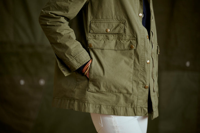 Women's 1856 Stretch Poplin Utility Jacket - MOSS image number 2
