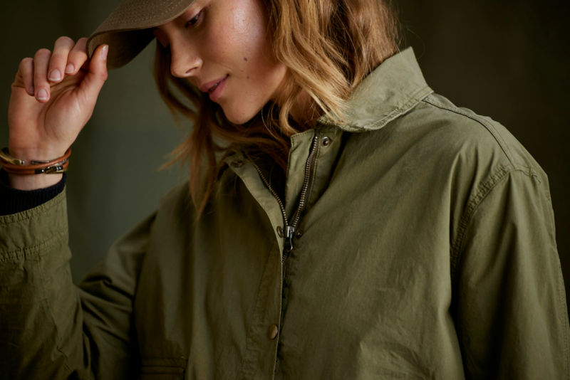 Women's 1856 Stretch Poplin Utility Jacket - MOSS image number 1