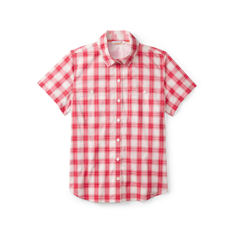 Women's River Guide Short-Sleeve Shirt - RED/SNOW PLAID image number 5