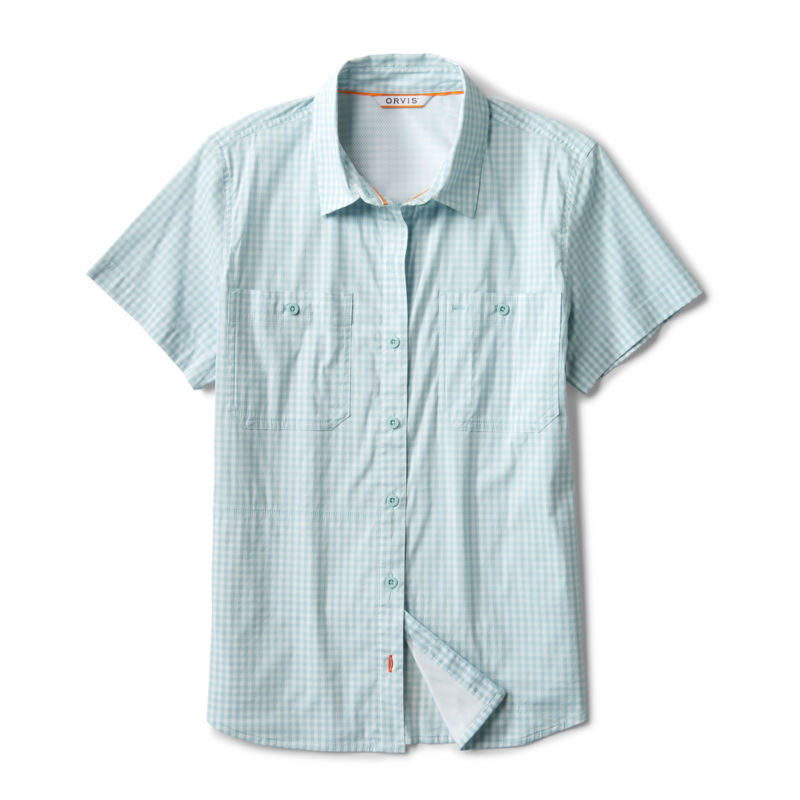 Women's River Guide Short-Sleeve Shirt - BLUE MIST GINGHAM