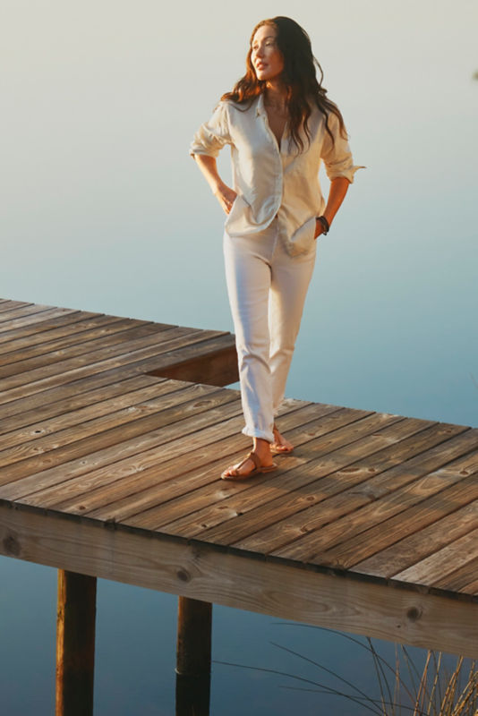 Performance Linen Long-Sleeve Shirt - SNOW