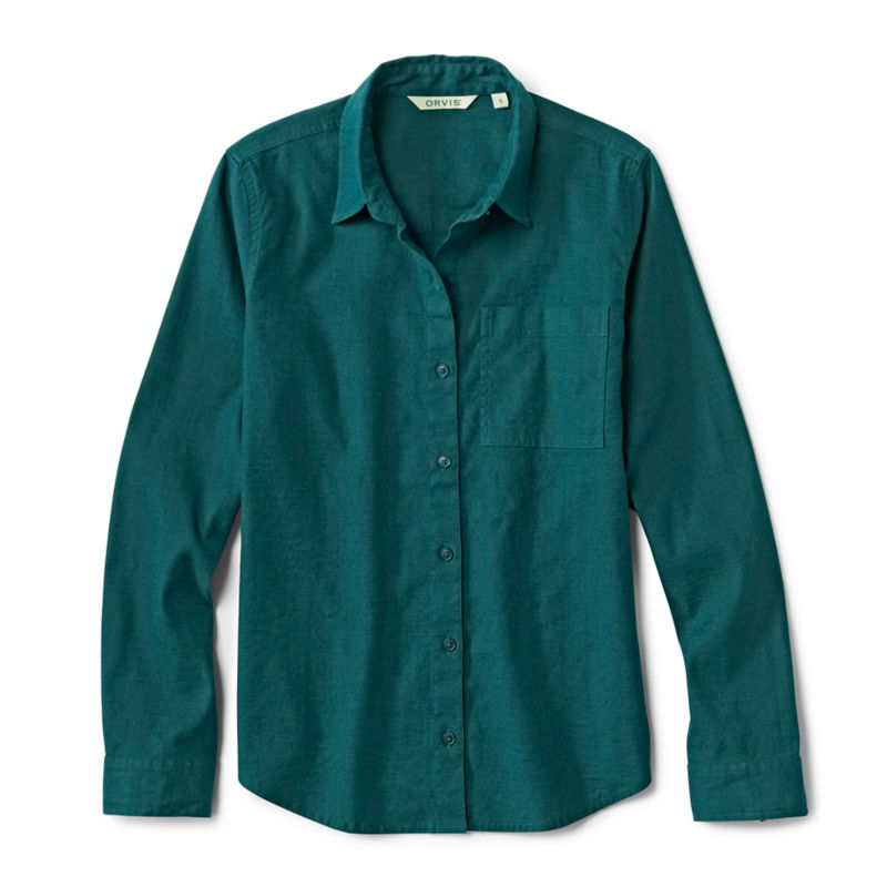 Performance Linen Long-Sleeve Shirt - PEACOCK