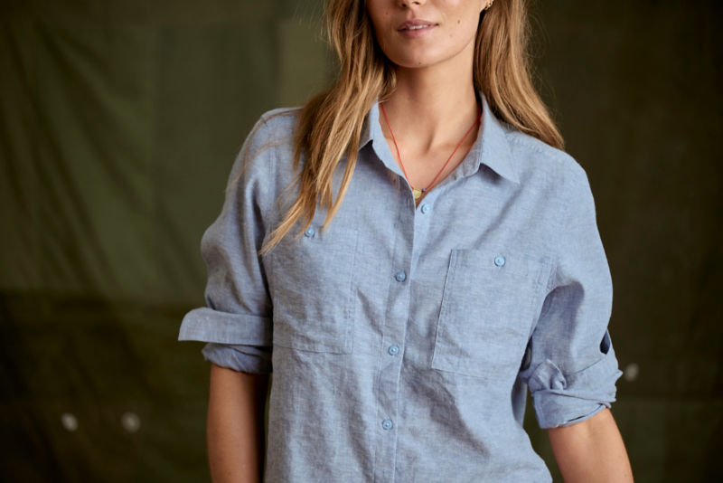 Performance Linen Tunic - PEACOCK image number 2