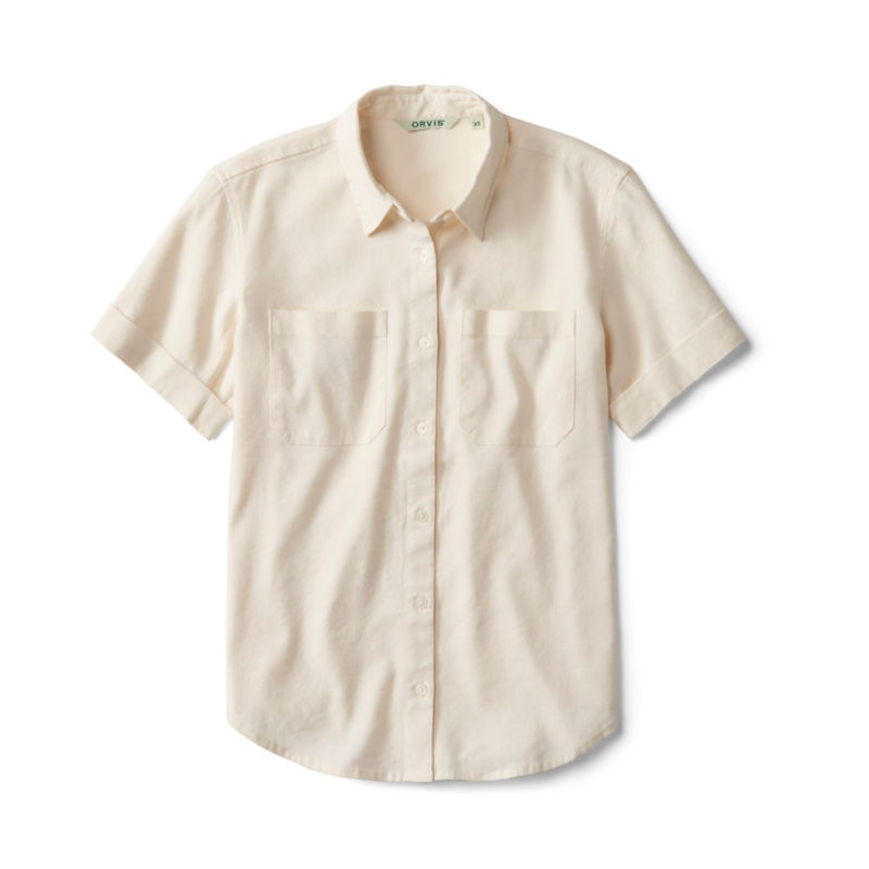 Performance Linen Short-Sleeve Camp Shirt - SNOW
