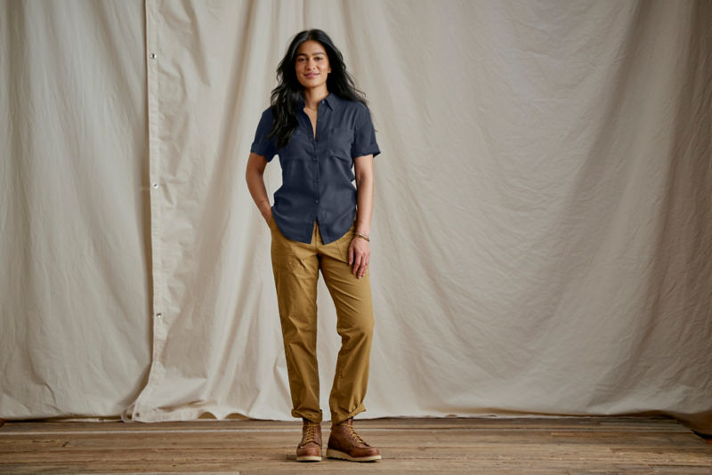 Washable Silk Short-Sleeve Camp Shirt - TRUE NAVY