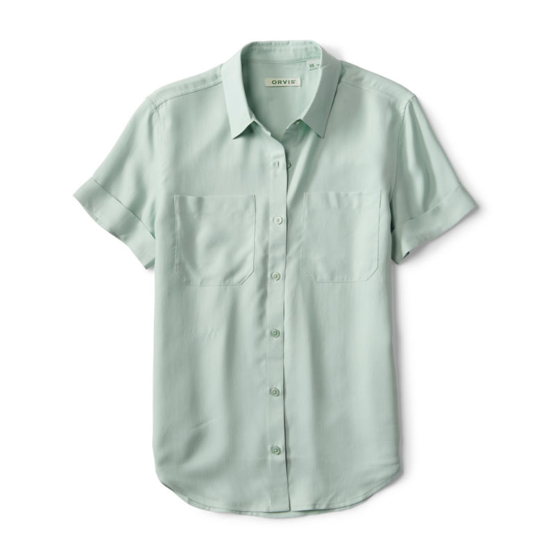 Washable Silk Short-Sleeve Camp Shirt - LIGHT JADE