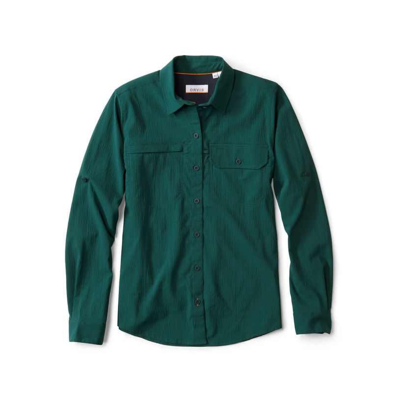 Women's Open Air Caster Long-Sleeve Shirt - PEACOCK/CYAN image number 0