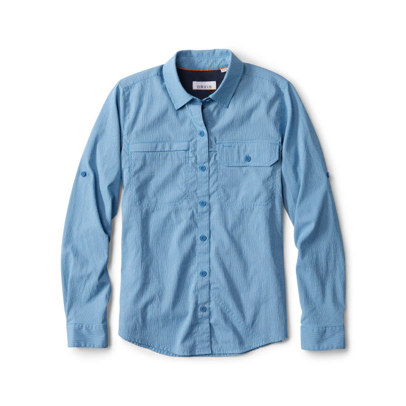 Women's Open Air Caster Long-Sleeve Shirt - PACIFIC BLUE/WHITE