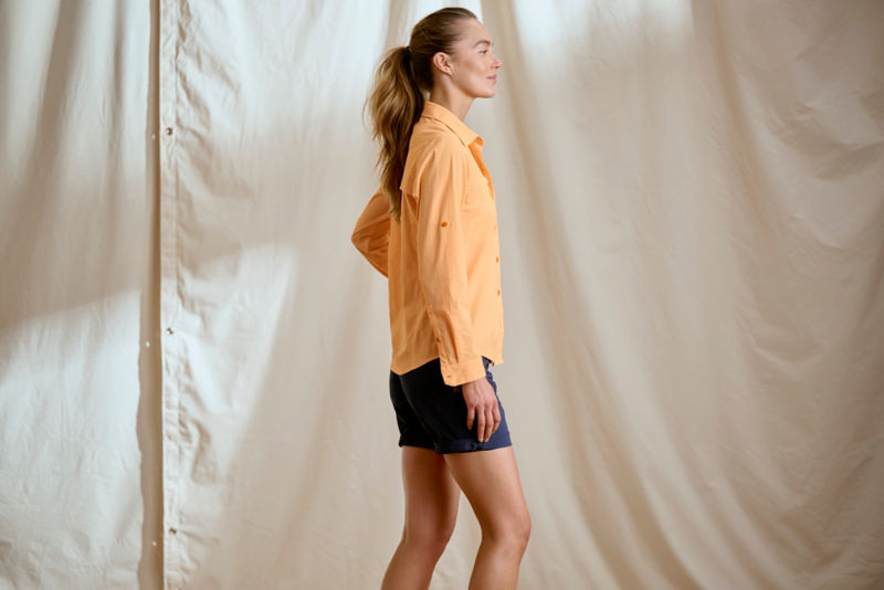 Women's Open Air Caster Long-Sleeve Shirt - BLUE MIST/SNOW image number 3