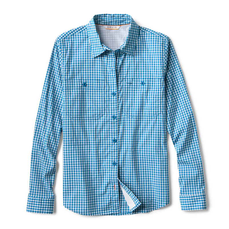 Women's River Guide Long-Sleeve Shirt - PACIFIC BLUE GINGHAM image number 0