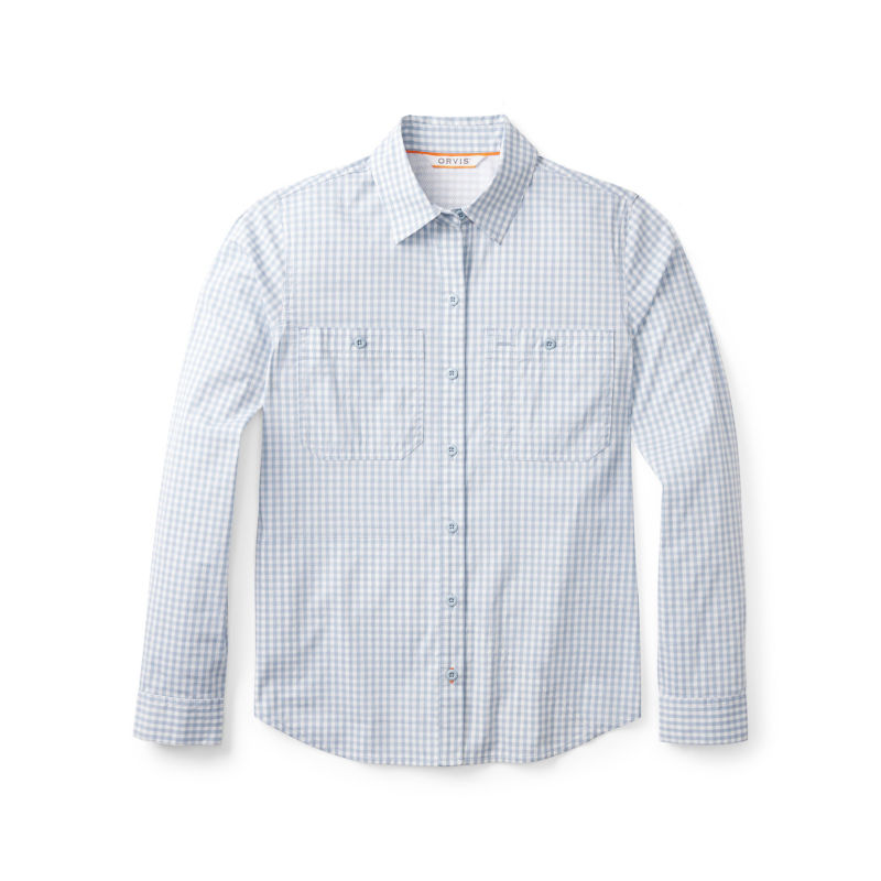 Women&rsquo;s River Guide Long-Sleeve Shirt - PEWTER BLUE GINGHAM
