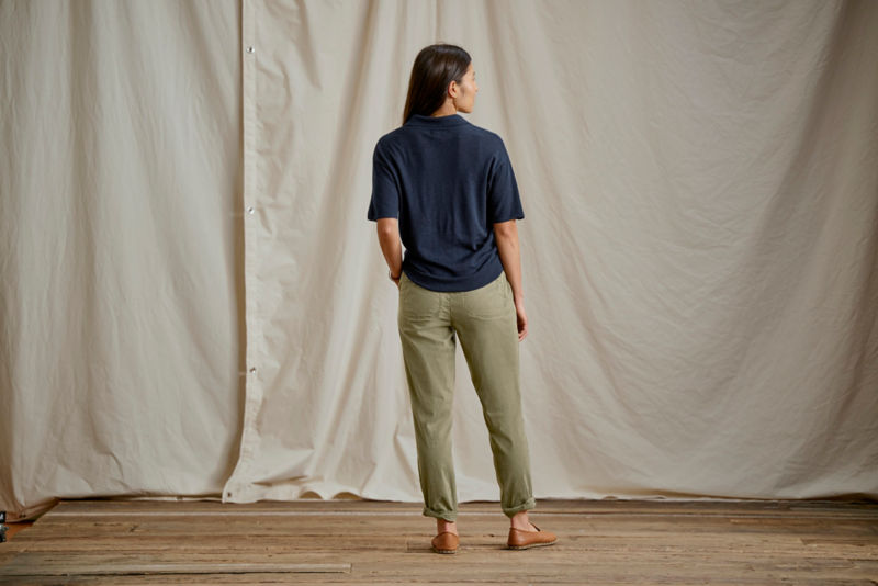 Featherweight Cashmere Polo Tee - TRUE NAVY image number 3