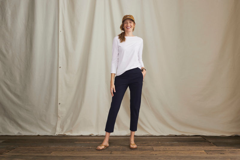 Perfect 3/4-Sleeve Boatneck Tee - WHITE image number 3