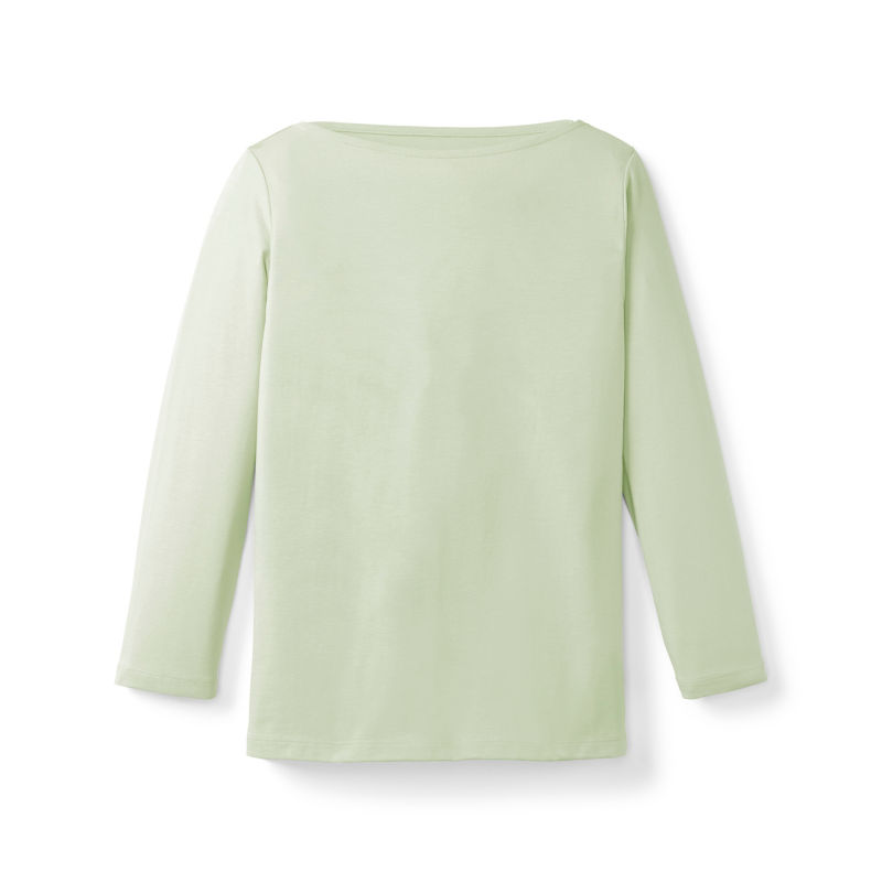 Perfect 3/4-Sleeve Boatneck Tee - CELADON