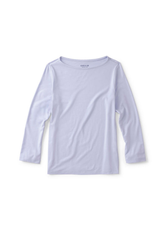 Perfect 3/4-Sleeve Boatneck Tee - SNOW SHADOW