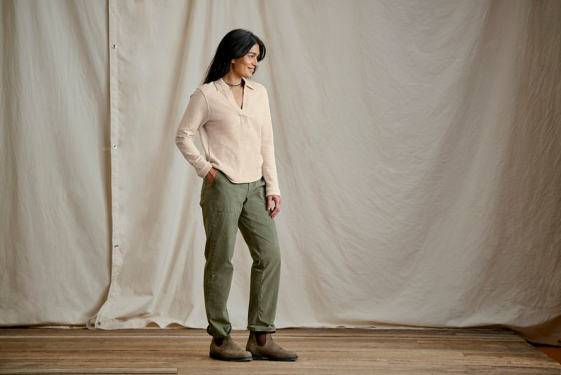 Lightweight Organic Cotton Polo Sweatshirt | Orvis