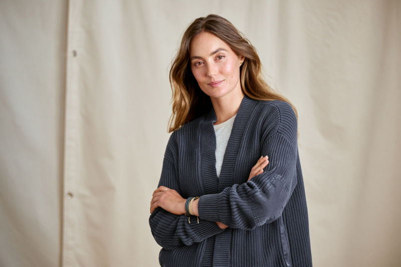 Sun-Faded Cardigan - TRUE NAVY image number 1