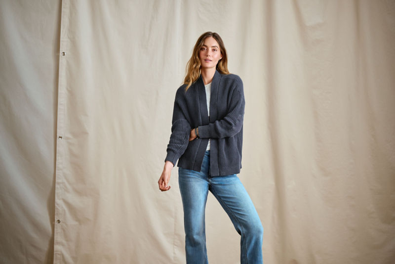 Sun-Faded Cardigan - TRUE NAVY